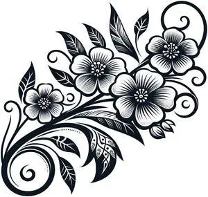 Flower Maori Design Temporary Tattoos Unique Tattoo Hands Party Favors For Kids Fake Face Tattoos 6 Pcs3.7 x 3.7 inches