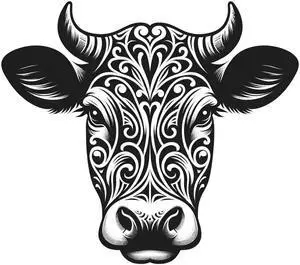 Maori Cow Design Temporary Tattoos Unique Tattoo Hands Party Favors For Kids Fake Face Tattoos 6 Pcs3.7 x 3.7 inches