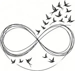 Infinity Temporary Tattoos Unique Tattoo Hands Party Favors For Kids Fake Face Tattoos 6 Pcs 3.7 x 3.7 inches