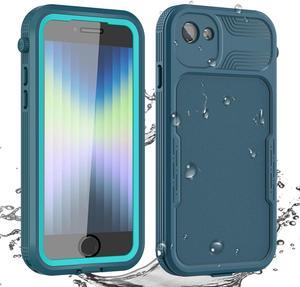 SZYG iPhone SE 2020/2022 Waterproof Case,iPhone 7/8 Waterproof Case, Built-in Screen Protector Full Body Heavy Duty Shockproof IP68 Waterproof Case for iPhone SE 2022/2020/7/8 4.7 inch Green
