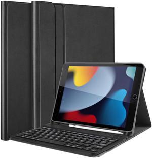 Keyboard Case for iPad 10.2 Case iPad 9th Generation 2021/ iPad 8th Generation 2020/ iPad 7th Generation 2019 Case, Detachable Wireless Keyboard with Magnetic Protective Cover with Pencil Holder.