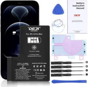 Replacement Battery for iPhone 12 Pro Max, High Capacity 4410mAh Replacement Battery for Apple iPhone 12 Pro Max with Full Remove Tool Kit Adhesive and Instruction-3 Years Warranty.