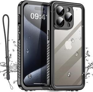 IUGOBI for iPhone 15 Pro Max Case Waterproof, Built-in Screen Protector  Full Sealed Cover, Shockproof IP68 Waterproof Clear Case for iPhone 15 Pro  Max