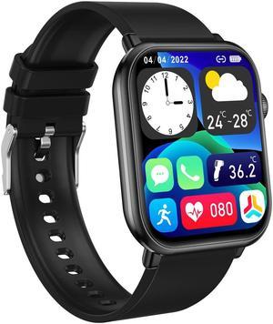 Smart Watch for Men Women Heart Rate, Blood Oxygen Monitor, Sleep Monitor 1.96" Touch Screen Fitness Tracker IP67 Waterproof Bluetooth Call Smart Watches for iOS & Android.