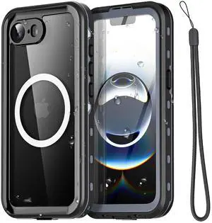 SZYG for Apple iPhone 16e Waterproof Shockproof MagSafe Magnetic Case Built-in Screen Protector Full Body Military Rugged Protection Underwater Dustproof Heavy Duty Drop Proof Cover for iPhone 16e