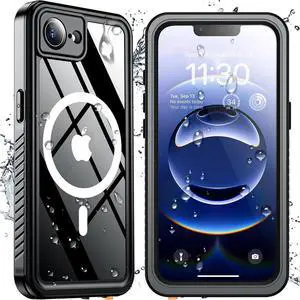 SZYG Waterproof Case for Apple iPhone 16e Underwater Shockproof MagSafe Magnetic Case Built-in Screen Protector Full Body Protection Dustproof Heavy Duty Drop Proof Military Rugged Cover