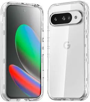 SZYG for Google Pixel 10/Pixel 10 Pro Hard Clear Phone Case Shockproof Heavy Duty 3 Layers Military-Grade Protection Cover for Pixel 10/Pro 6.3 Inch 2025
