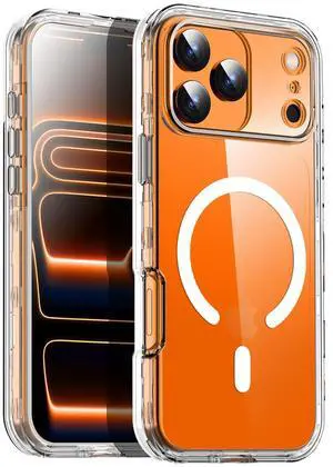 SZYG for Apple iPhone 17 Pro Max Case Clear MagSafe Magnetic Shockproof Heavy Duty Protective Phone Cover Hard Back Military Case for iPhone 17 Pro Max 6.9 Inch 2025