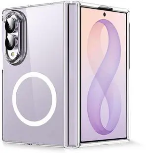 SZYG for Samsung Galaxy Z Fold8 Case Clear MagSafe Magnetic Shockproof Heavy Duty Protective Cell Phone Cover Slim Back Transparent Case for Galaxy Z Fold8 5G 7.6 inch 2026 SZYG for Samsung Galaxy Z Fold8 Case Clear MagSafe Magnetic Shockproof Heavy Duty Protective Cell Phone Cover Slim Back Transparent Case for Galaxy Z Fold8 5G 7.6 inch 2026