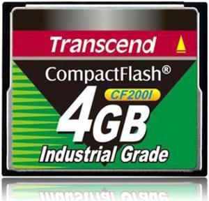 Original Transcend CF Card 4G Industrial Grade Memory Card TS4GB CF200I CNC Machining ( Second-hand,Old) CompactFlash (CF) Card Send PC card readerSend(gift)