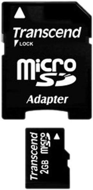 onefavor new Transcend 2 GB microSD Flash Memory Card (Wholesale naked without packaging new) 2GB and With Adapter