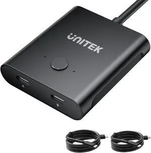 Unitek Bi-Directional USB C Switcher 1 in 2 Out/2 in 1 Out USB Switch Selector 2 Computers Share 1 Devices USB KVM Switch100W Charging 8K@60Hz Video 10Gbps Data Transfer USB-C Cables Included Black Unitek Bi-Directional USB C Switcher 1 in 2 Out/2 in 1 Out USB Switch Selector 2 Computers Share 1 Devices USB KVM Switch100W Charging 8K@60Hz Video 10Gbps Data Transfer USB-C Cables Included Black