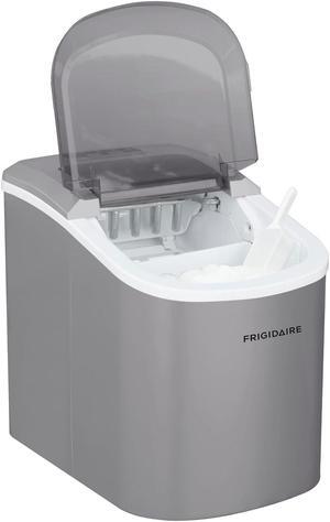 Frigidaire Ice Maker EFIC189, Countertop Ice Maker with Transparent Window, Bullet Ice Maker, 26 lbs. Capacity per day, Small Ice Maker Machine  11.6D x 8.7W x 11.4H, Silver (Packaging May Vary)
