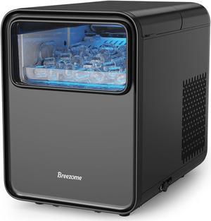 Ice Maker Countertop, Portable Ice Machine Self-Cleaning, 9 Cubes in 6 Mins, 26.5lbs/24Hrs, 2 Sizes of Bullet Ice, Ice Cube Maker with Ice Basket and Scoop for Home Kitchen Party Camping RV