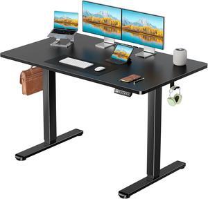 Electric Standing Desk with One-Piece Desktop,48 x 30 inch Height Adjustable Office Gaming Computer Desk with Deeper Tabletop,Home Office Stand up Desk with 4 Memory Presets, Desk for Bedroom