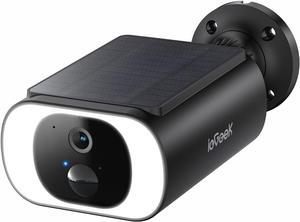 S1 Solar Security Cameras Wireless Outdoor, 2K WiFi Battery Powered Home Surveillance Camera with Embedded Solar Panel, AI Motion Sensor, Smart Alarm, Color Night Vision, Cloud/SD,Works w/Alexa