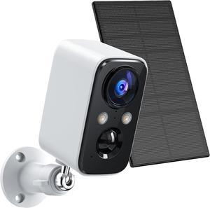 Gadpiparty FOAOOD Security Cameras Wireless Outdoor Solar: Battery Powered Cameras for Home Security - WiFi Camera Surveillance Indoor System Floodlight Night Vison Alarm Motion Sensor Light Door Cam