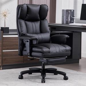 Big and Tall Office Chair 500lbs Wide Seat Executive Office Desk Chair High-Back Office Task Chair with Foot Rest, Ergonomic Lumbar Support Computer Office Chairs for Heavy People(Black)