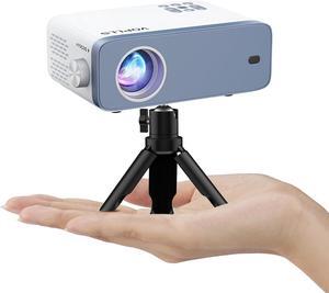 Mini Projector,  1080P Full HD Supported Video Projector, Portable Outdoor Home Theater Movie Projector, 50% Zoom, Compatible with HDMI, USB, AV, Smartphone/Tablet/Laptop (Small Projector)