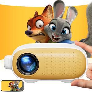 Mini Portable Projector for iPhone - HD 1080P Support Pico Movie Projector to Watch Cartoon, Phone Projector Compatible with HDMI, USB, TV Stick, Laptop, iOS and Android