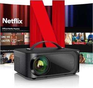 Outdoor-Projector-4K with Wifi6 and Bluetooth, Smart TV OS & DoIby Audio, Portable Projector with Netflix/YouTube/PrimeVideo, ONOAYO 1080P Movie Proyector with 300''Display