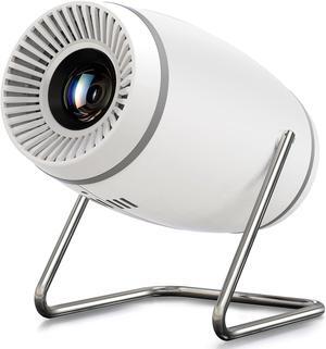 Mini Projector, Projector with WiFi and Bluetooth, 4K 1080P Support Portable Projector 180° Rotatable 130'' Screen Movie Projector Auto Keystone Compatible with HDMI/USB/Smartphone/PC/Laptop