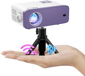 Mini Projector,  1080P Full HD WiFi Bluetooth Video Projector, Portable Outdoor Home Theater Movie Projector, 50% Zoom, Compatible with HDMl, USB, AV, Smartphone/Tablet/Laptop (12000L)