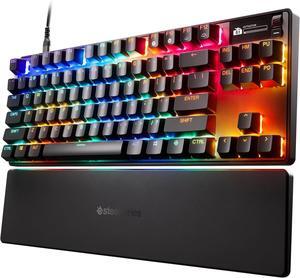 Apex Pro TKL Gen 3 OmniPoint 3.0 HyperMagnetic Switches  Adjustable Actuation  Rapid Trigger  Game-Ready Presets  Protection Mode  Rapid Tap/SOCD  OLED  RGB  PBT Keycaps  USB-C
