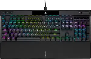 K70 RGB PRO Wired Mechanical Gaming Keyboard (Cherry MX RGB Red Switches: Linear and Fast, 8,000Hz Hyper-Polling, PBT Double-Shot PRO Keycaps, Soft-Touch Palm Rest) QWERTY, NA - Black