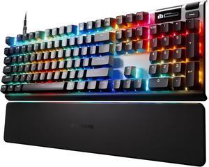 Apex Pro Gen 3 OmniPoint 3.0 HyperMagnetic Switches  Adjustable Actuation  Rapid Trigger  Game-Ready Presets  Protection Mode  Rapid Tap/SOCD  OLED  RGB  PBT Keycaps  USB-C