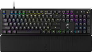 K70 CORE RGB Mechanical Wired Gaming Keyboard with Palmrest  Pre-Lubed MLX Red Linear Switches, SOCD, ABS Double-Shot Keycaps, Sound Dampening, Media Control Dial, QWERTY NA  Black