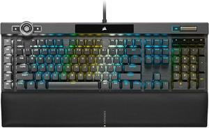 K100 RGB Optical-Mechanical Wired Gaming Keyboard - OPX Switches - PBT Double-Shot Keycaps - Elgato Stream Deck and iCUE Compatible - QWERTY NA Layout - Black