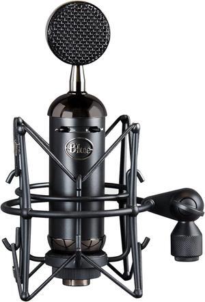 Blue Blackout Spark SL XLR Condenser Microphone for Pro Recording, Streaming,Podcasting, Gaming, with Large Diaphragm Cardioid Mic Capsule, Shockmount, Detailed Natural Sound, Protective Case - Black