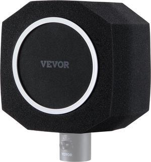 Microphone Isolation Ball, High-Density Acoustic Foam, Windscreen Isolation Shield with Dual-Layered Pop Filter, for 1.57 to 2.36 in Microphones Vocal Isolation Booth Noise Reflection Reduction