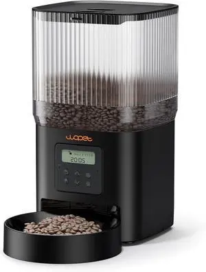 Automatic Cat Feeder, 4L Automatic Dog Feeder with 180-Day Battery Life, Programmable Cat Food Dispenser with Stainless Steel Bowl,1-6 Meals Per Day