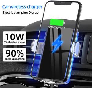 crystal appearance car wireless charger phone holder 10w fast charger for cell phone