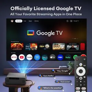 Google TV Built-in Smart Projector 4K Support,20W HiFi Speaker,Auto Focus Keystone,HDR10,Home Outdoor Movie Google TV Built-in Smart Projector 4K Support,20W HiFi Speaker,Auto Focus Keystone,HDR10,Home Outdoor Movie