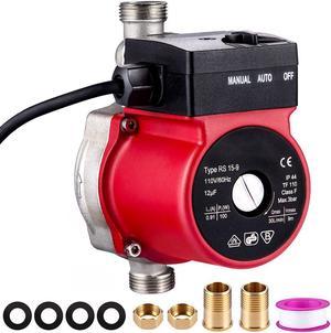 Hot Water Circulation Pump 3-Speed Domestic Pump 120W Stainless Steel