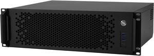 Sliger CX3150a | 3U 15" Depth Rackmount Case | ATX Motherboard | 8x PCIe Slot Cutouts | SFX PSU | 3x Fan Mounts | 1x USB C & 2x USB A | Made in USA