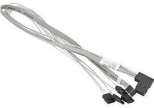SMC CBL-SAST-0880 Cable mini-SAS (RA-RS EXIT) to 4 SATA, Internal, 55/55/55/55 CM, 55CM Side-Band, 30AWG for optional 4x SATA3