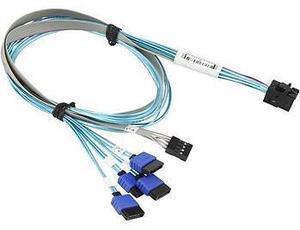 SMC CBL-SAST-0948 Cable Internal MiniSAS HD SFF-8643 To 4 SATA 60/60/60/60cm Sideband - Copper