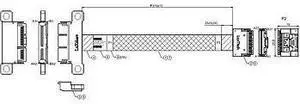 SMC CBL-GNZ2-1221MTS4 Cable Compatible With PCIe Riser Card Generation Z 2C+2 Mount Holes To SlimSAS X8 8.26in (21CM)