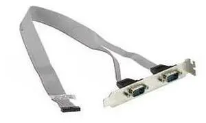 SMC CBL-CDAT-0604 Flat Cable With PCIe Bracket 9-Pin Connectors 1.31ft (40CM)