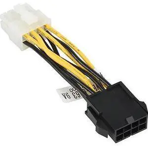 SMC CBL-PWEX-0663 2in PCIe 8pin To CPU 8pin Power Adapter