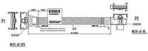 SMC CBL-MCIO-1218M5RE-J Internal Cable MCIO X8 Straight To MCIO X8 Right Exit For U.2 NVMe Drive 7.08in (18CM)