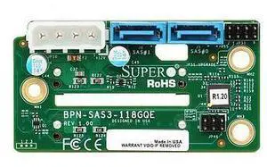 BPN-SAS3-118GQE 2-Port HDD Backplane Supports SAS3/SATA Storage Devices
