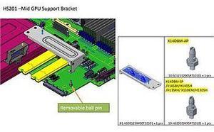 MCP-120-20118-0N Middle Riser Support Bracket Suitable For / Processor In 2U CSE-HS201