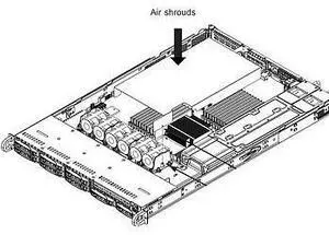 MCP-310-19013-0B SC119 / SC819 / SC119X, Dual Processor X9DRW-7TPF (135W), X9 Mylar Air Baffle, 12.8in x 16.5in Motherboards