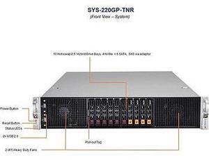 SYS-220GP-TNR GPU 2U Barebone Dual Xeon Scalable 3rd Generation Processors Up To 4TB DRAM SATA3, NVMe Via AIOM