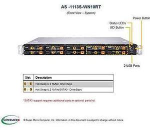 AS-1113S-WN10RT 1U Barebone Single Processor